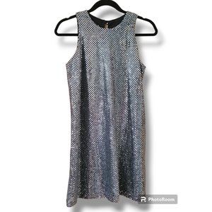 All That Jazz Silver Sequin Sheath Sleeveless Dress - 5/6